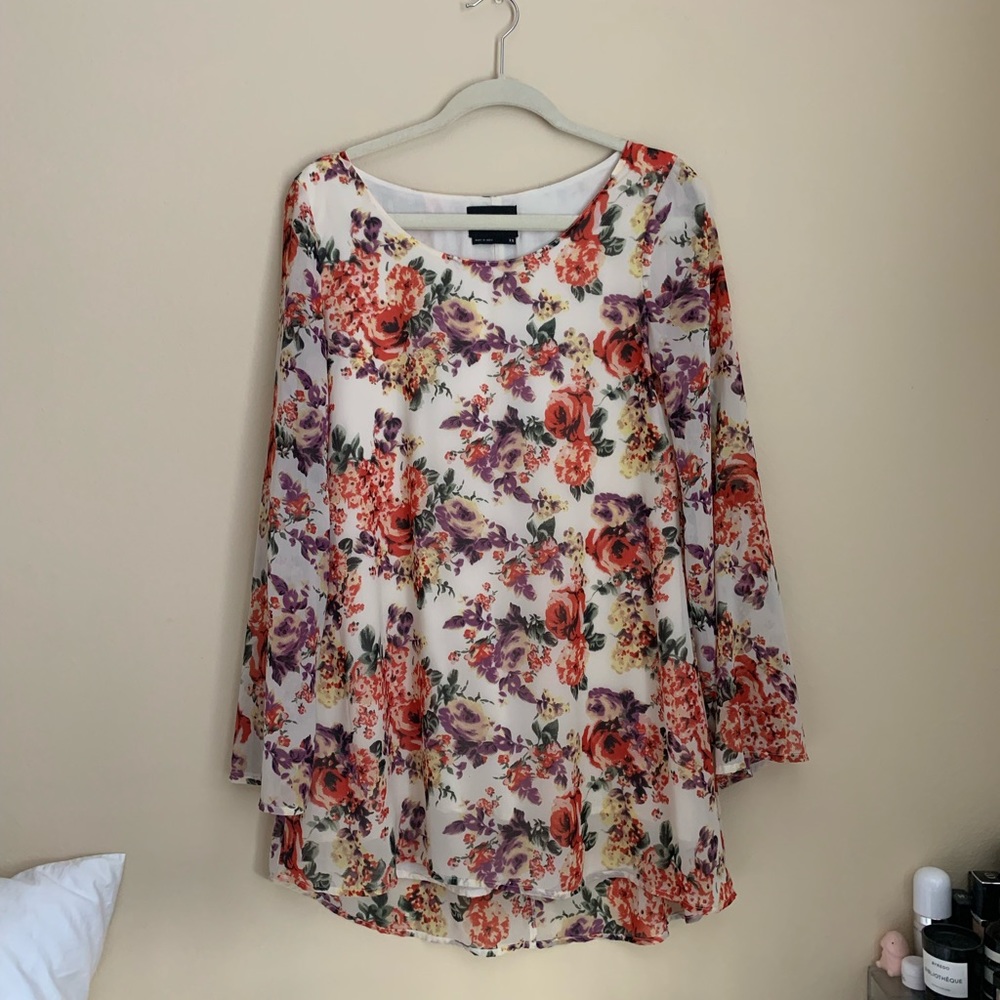 NastyGal floral tunic